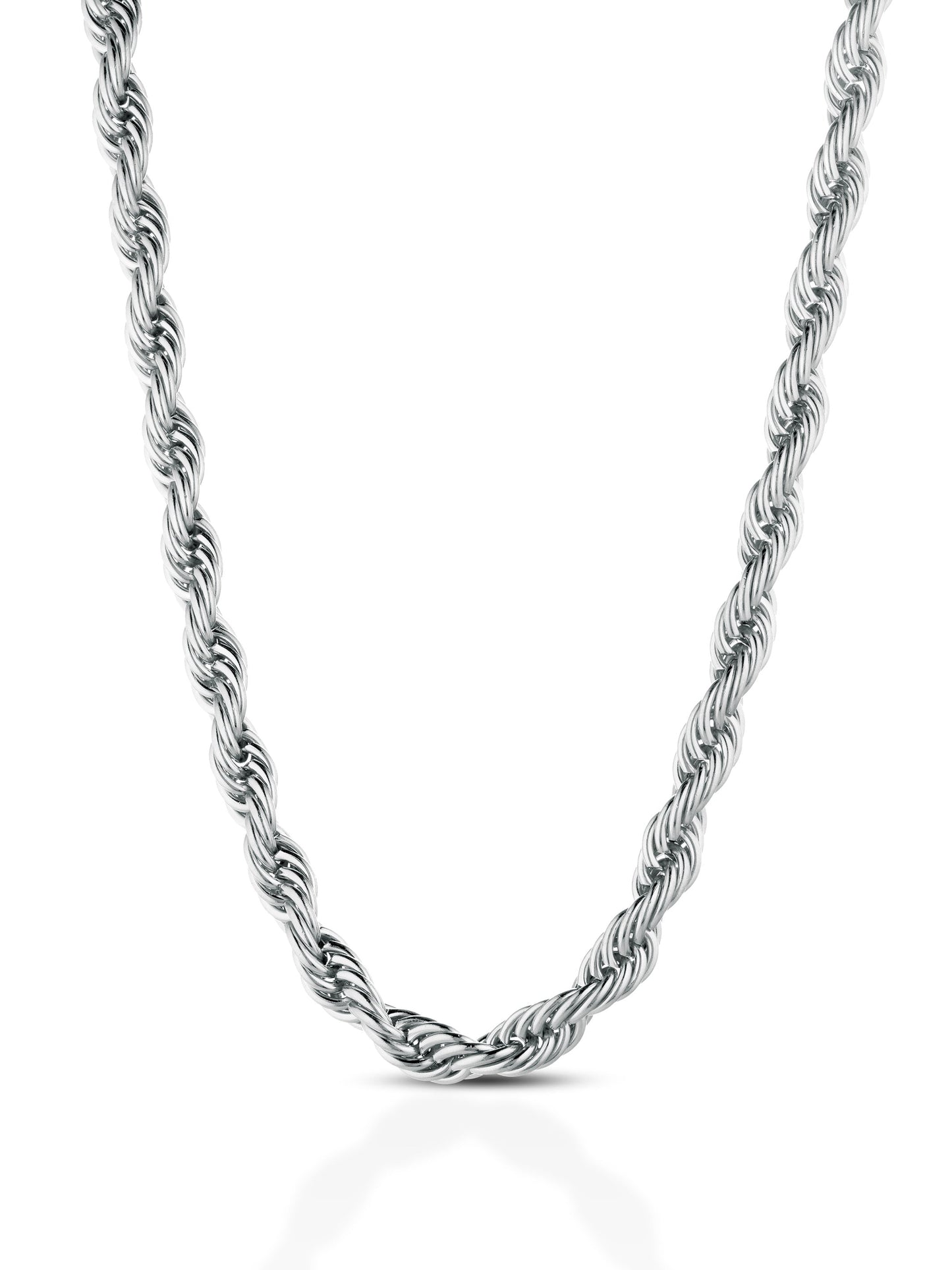 Collana a Catena a Corda (Big Rope Chain) in Acciaio Inossidabile Silver
