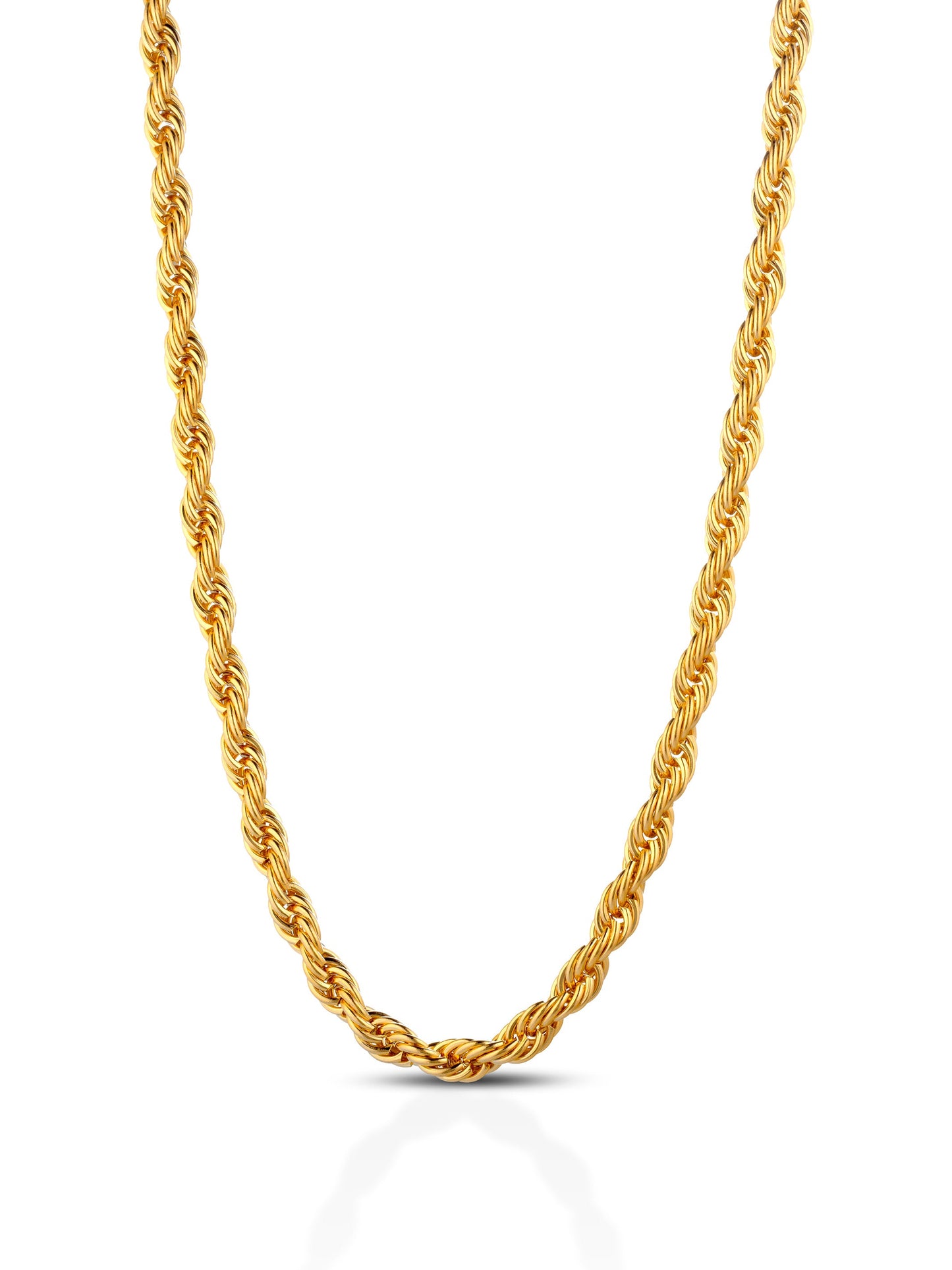 Collana a Catena a Corda (Medium Rope Chain) in Acciaio Inossidabile Dorato