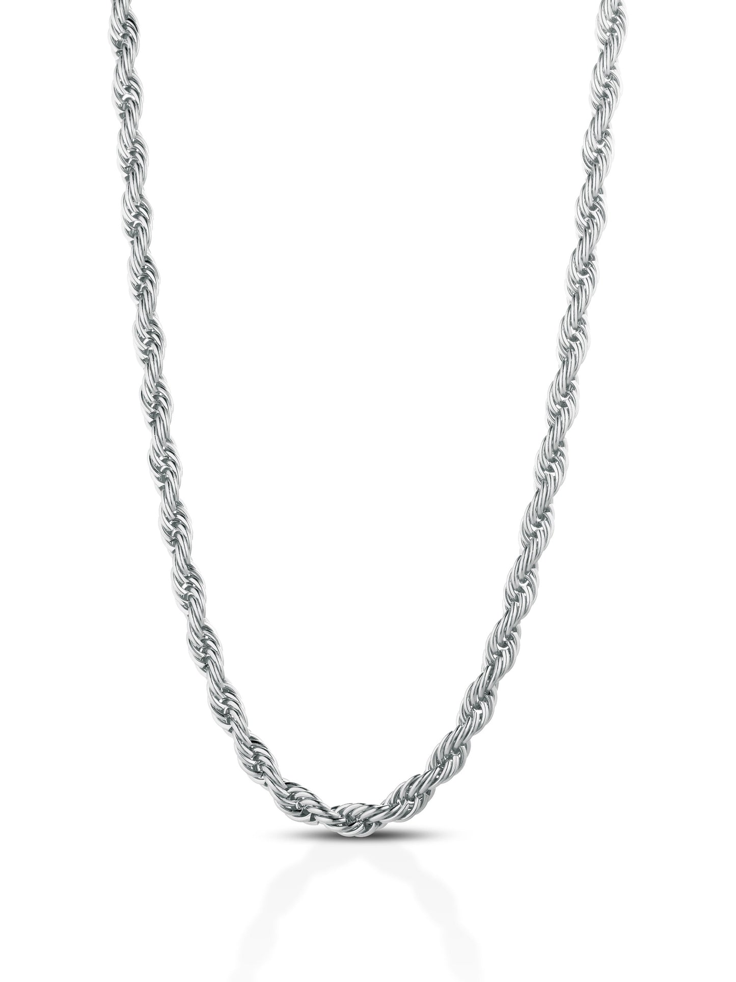 Collana a Catena a Corda (Medium Rope Chain) in Acciaio Inossidabile Silver