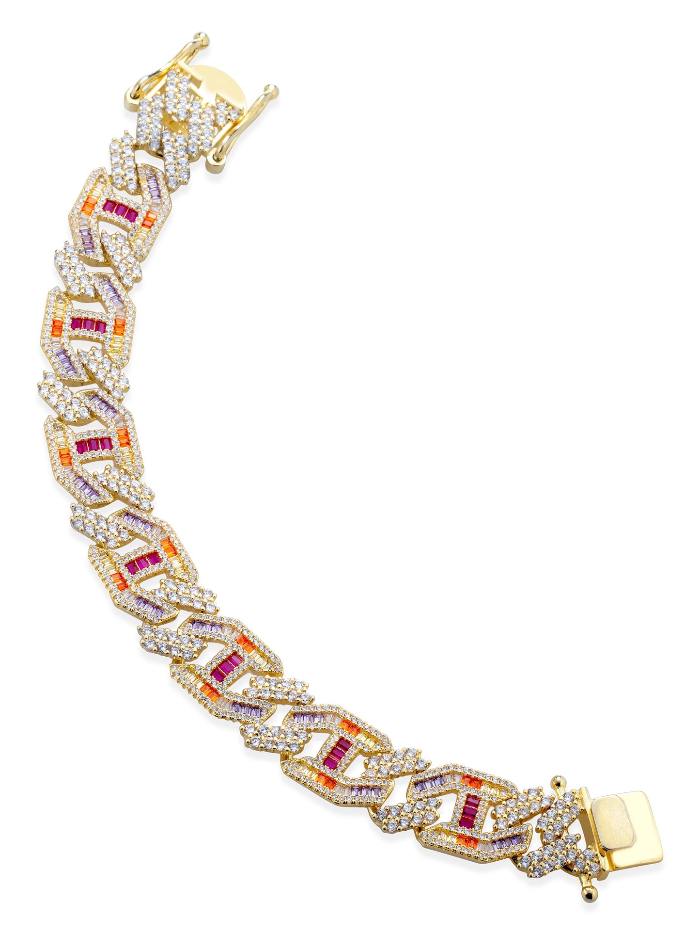 Bracciale "CUBAN ICE-RB" Gold