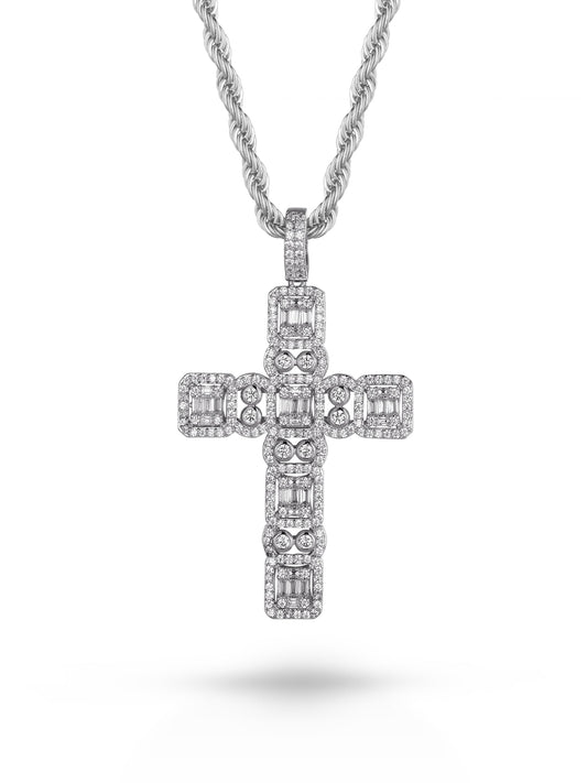 Collana "Cross Mix Baguette Small" Silver