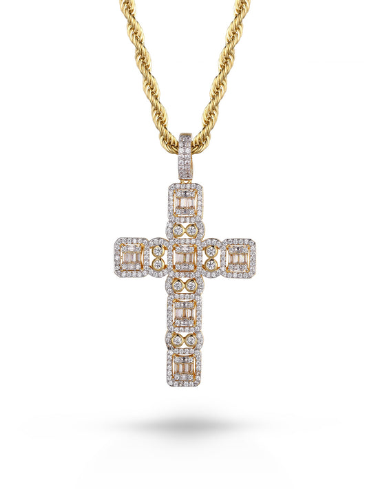 Collana "Cross Mix Baguette Small" Gold