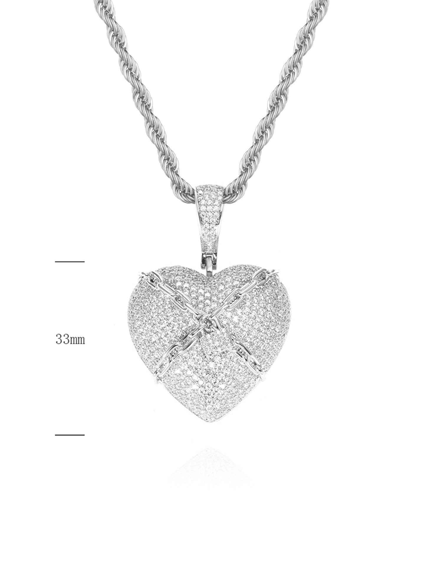 Collana "CHAINED HEART" Silver