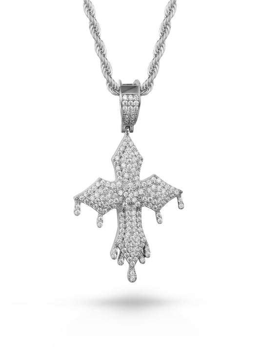 Collana "DRIP CROSS" Silver