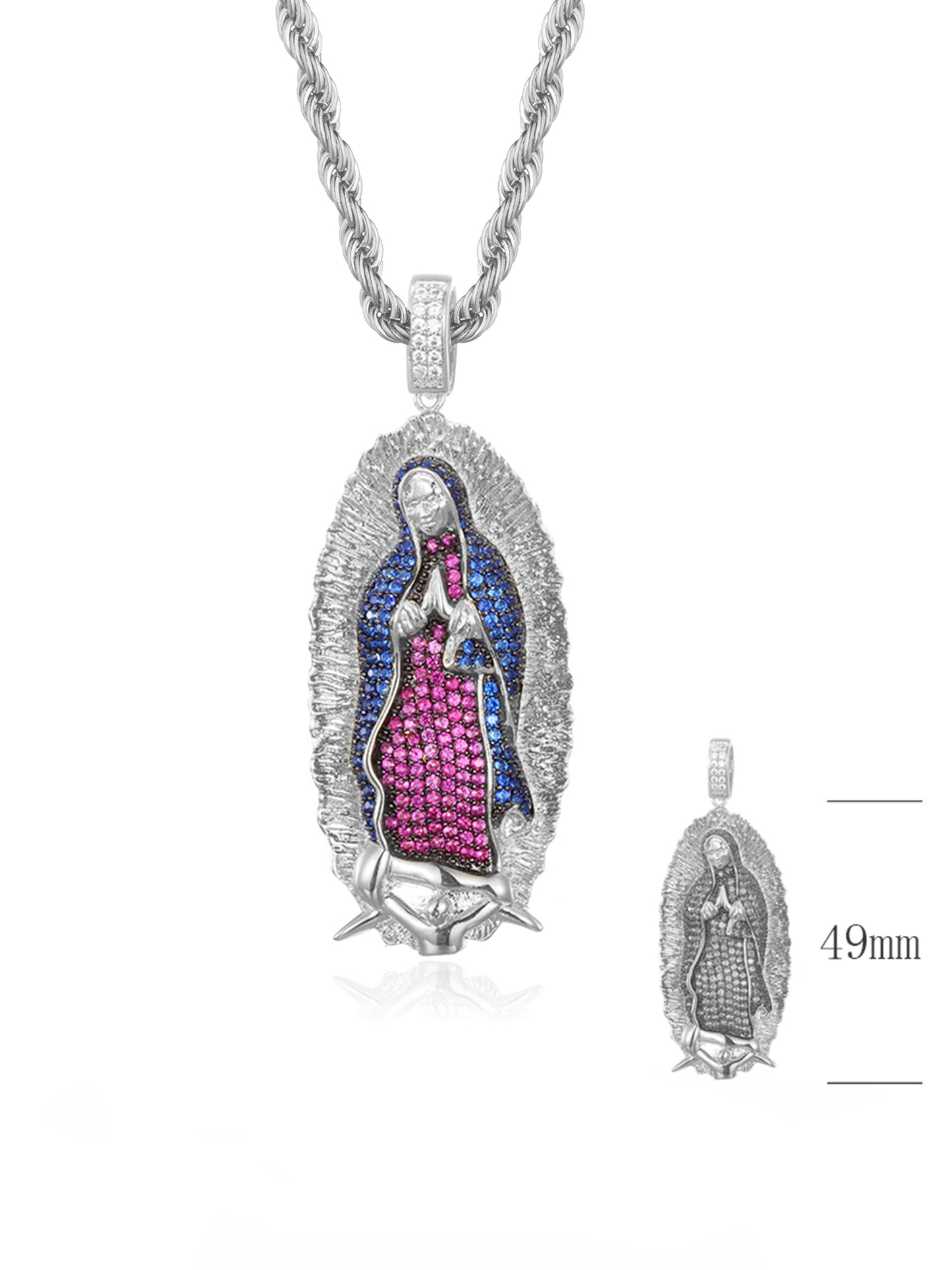 Collana "MADONNA DI GUADALUPE BIG" Limited Silver