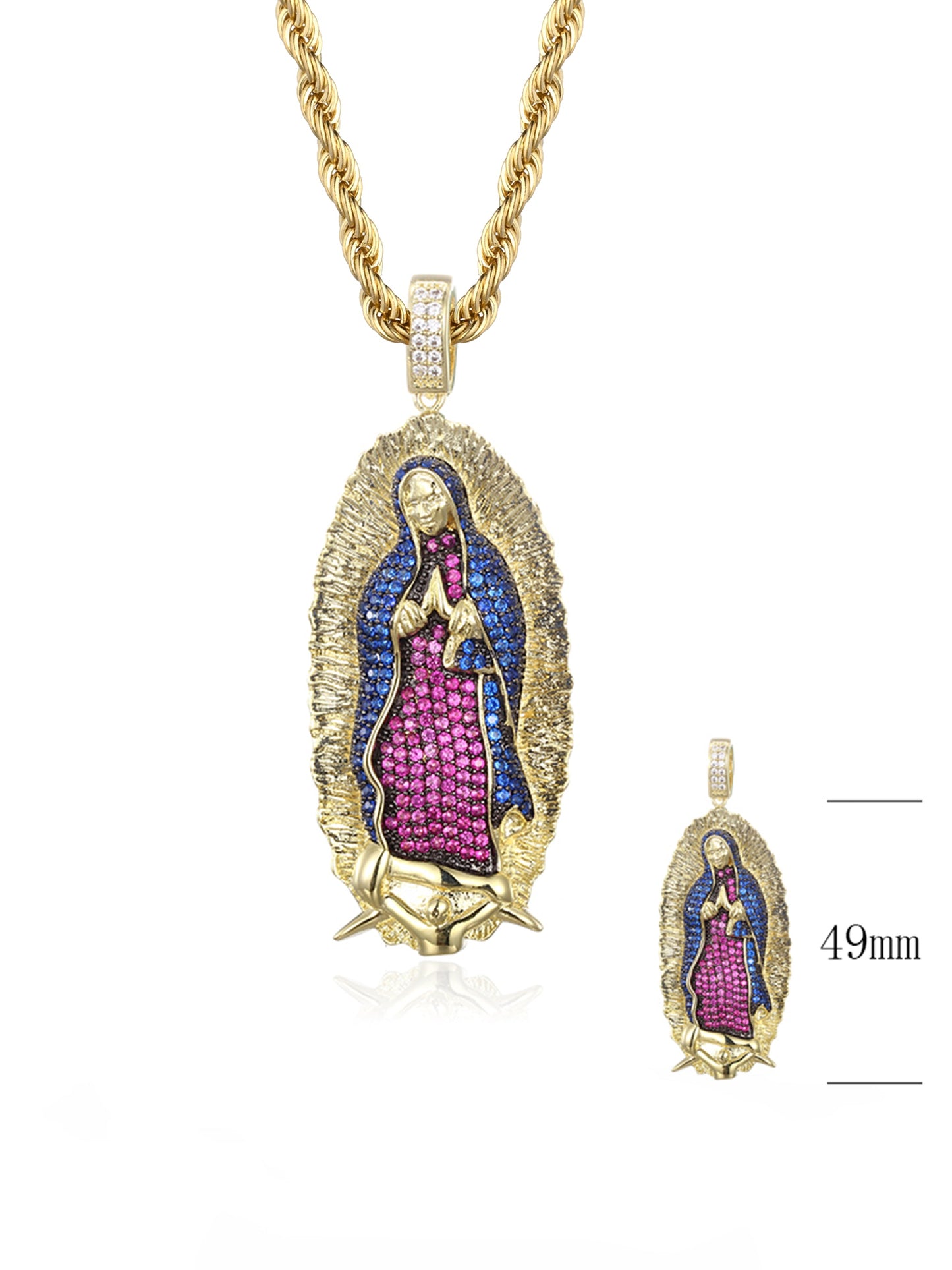 Collana "MADONNA DI GUADALUPE BIG" Limited Gold