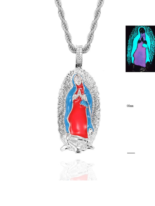 Collana "MADONNA DI GUADALUPE REFLECTIVE" Limited Silver