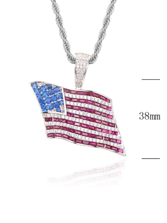 Collana "AMERICAN FLAG" Silver