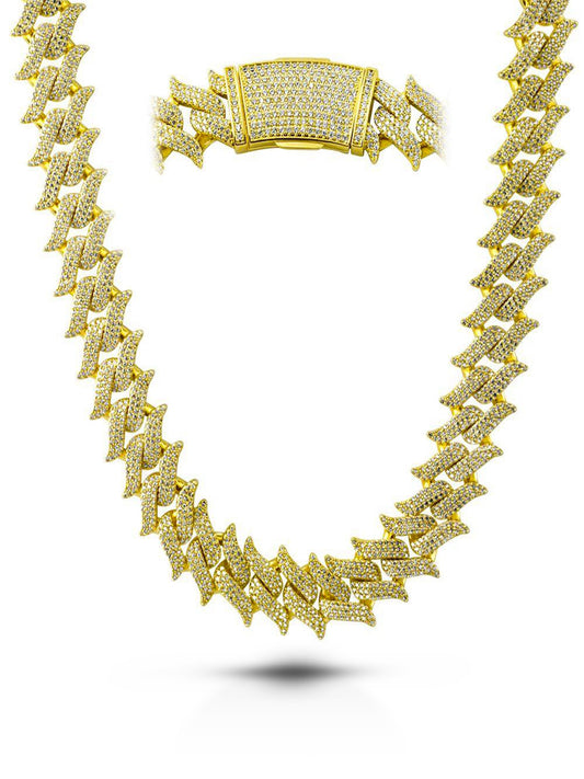 Collana "SPIKED CUBAN" Gold