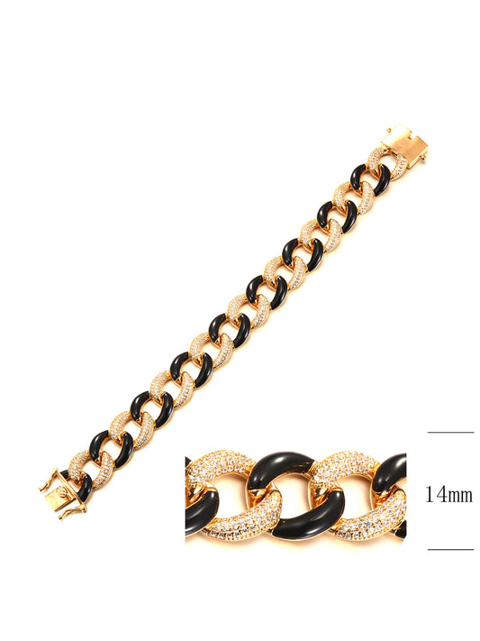 Bracciale "CUBAN LINK LIMITED EDITION" Black-Gold