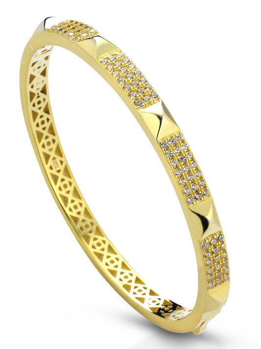 Bracciale "PIRAMIDALE" in Oro Giallo e Diamanti