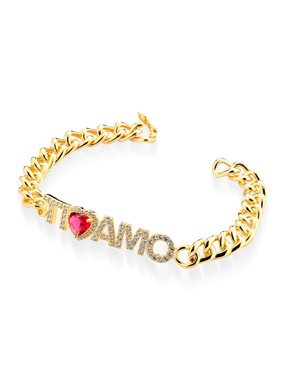 Bracciale "TI AMO" in argento 925 dorato