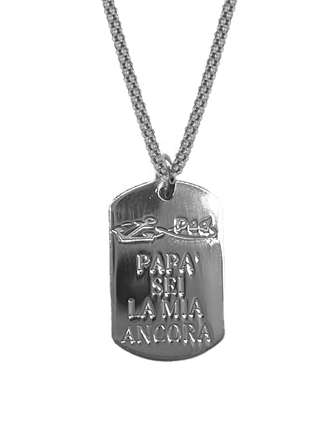 COLLANA "PAPA' SEI LA MIA ANCORA" IN ARGENTO 925