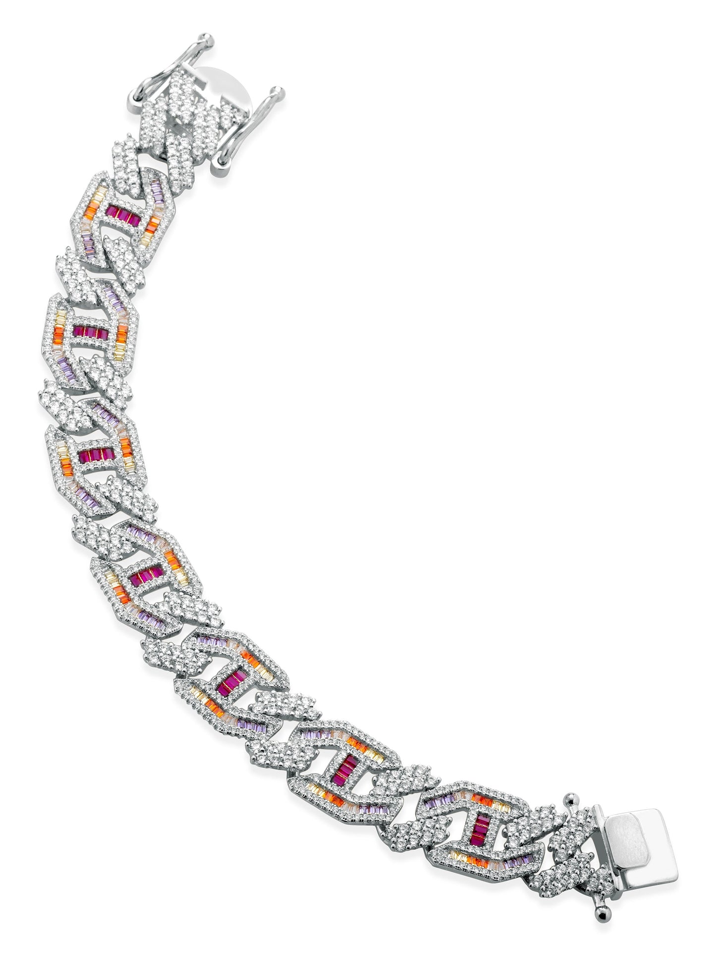 Bracciale "CUBAN ICE-RB" Silver