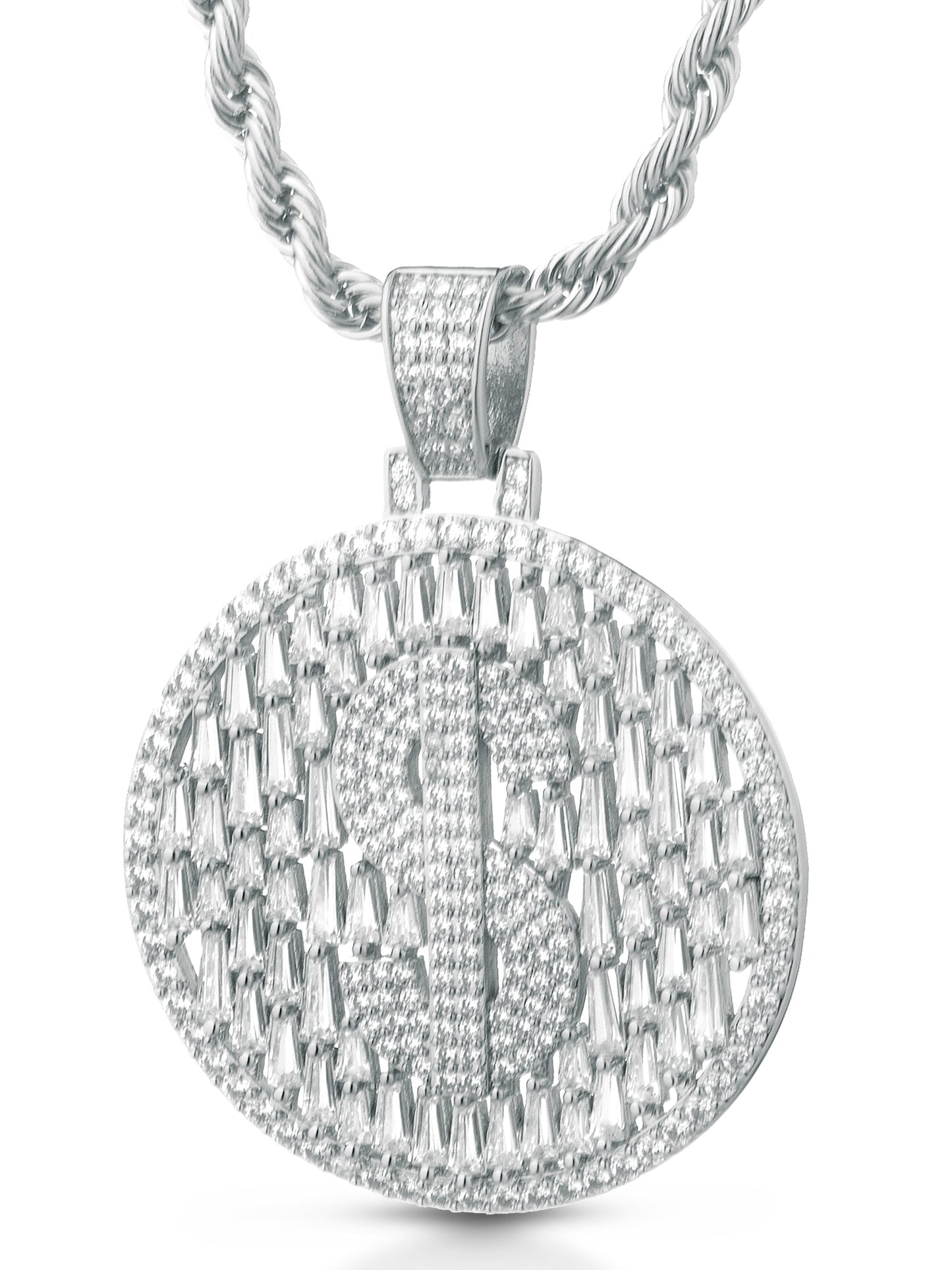 Collana "DOLLAR MEDALLION BAGUETTE" Silver