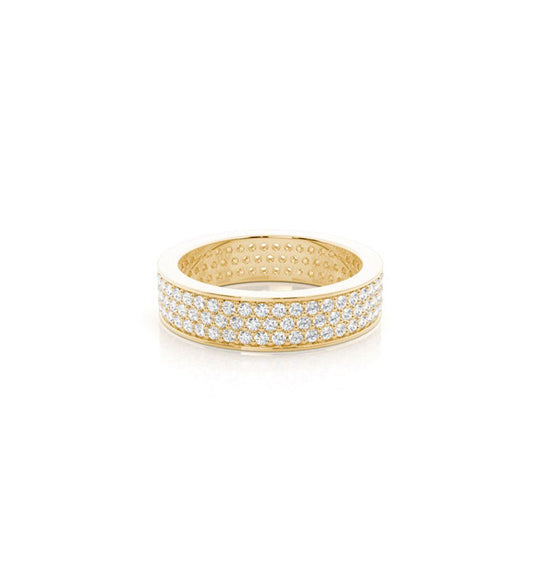 Anello "FASCIONE FULL PAVE' SMALL" Gold