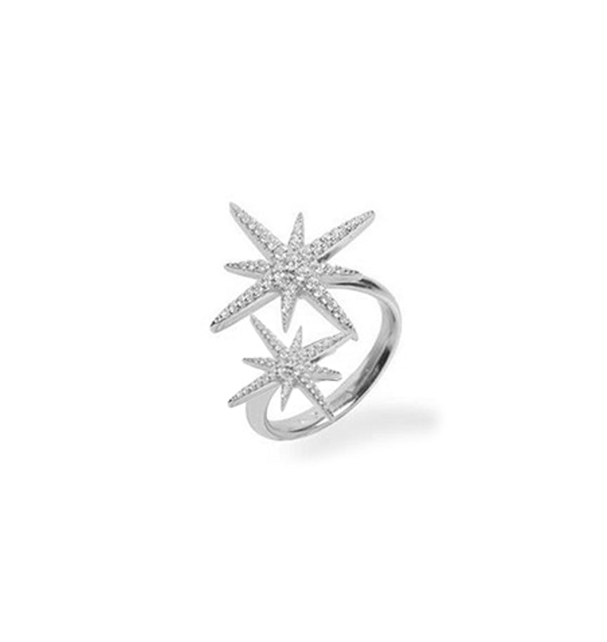 Anello "DOUBLE STAR" Silver