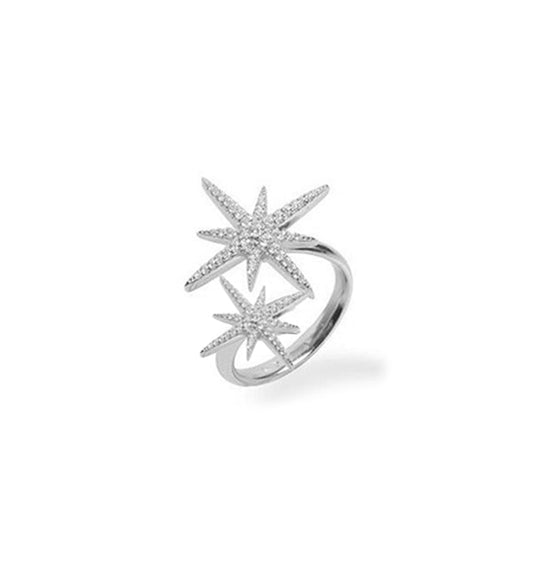 Anello "DOUBLE STAR" Silver