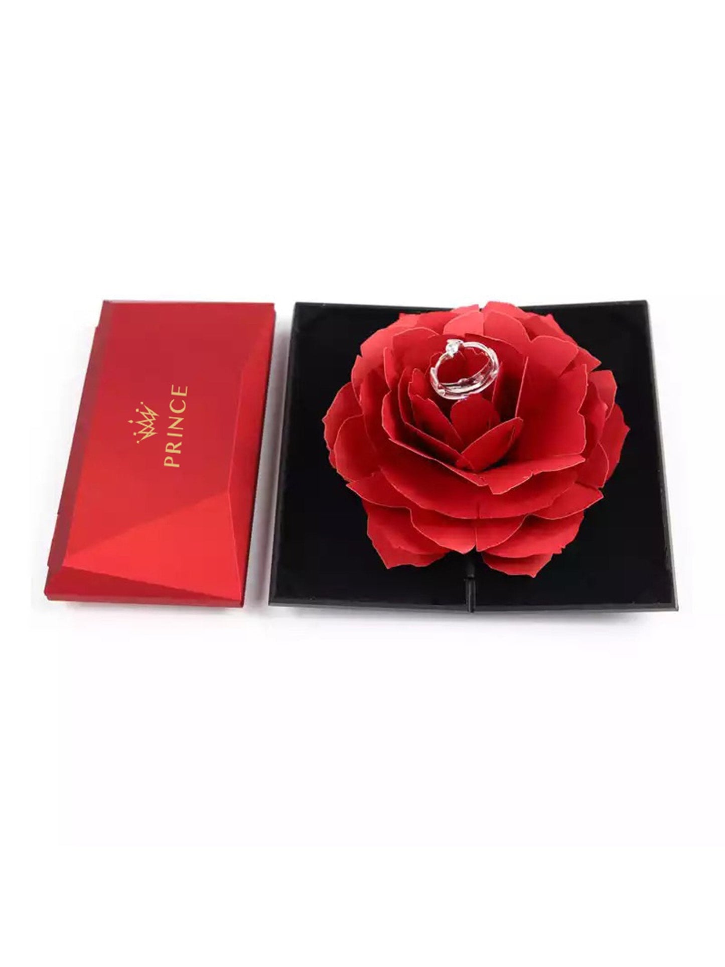 BOX ROSA CON ANELLO I LOVE YOU GOLD