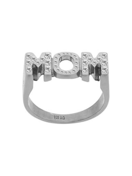 Anello Mamma "MOM" Silver