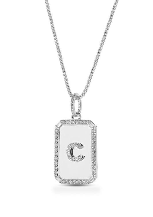 Collana "PIASTRA CON LETTERA" Silver